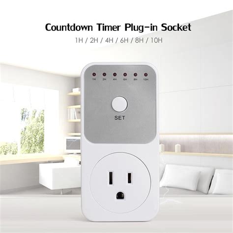 1 10 Hours Countdown Timer Plug In Socket Intelligent Time Setting 1 10 Hours Countdown Timer Plug In Socket Intelligent Time Setting