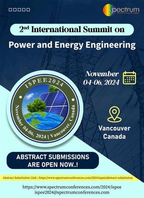 2Nd International Summit On Power And Energy Engineering 2Nd International Summit On Power And Energy Engineering