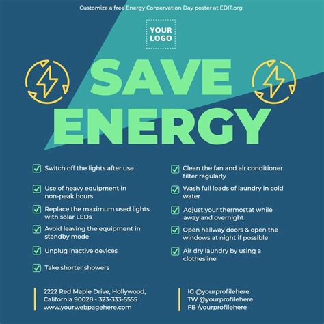Customize Energy Conservation Poster Templates Customize Energy Conservation Poster Templates