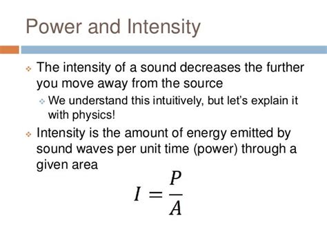 Intensity Power Energy Explained